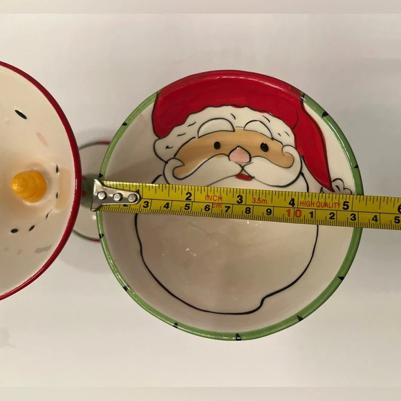 SCM Designs Christmas Holiday Santa and Snowman Martini Glasses Set of 2 - Picture 7 of 9